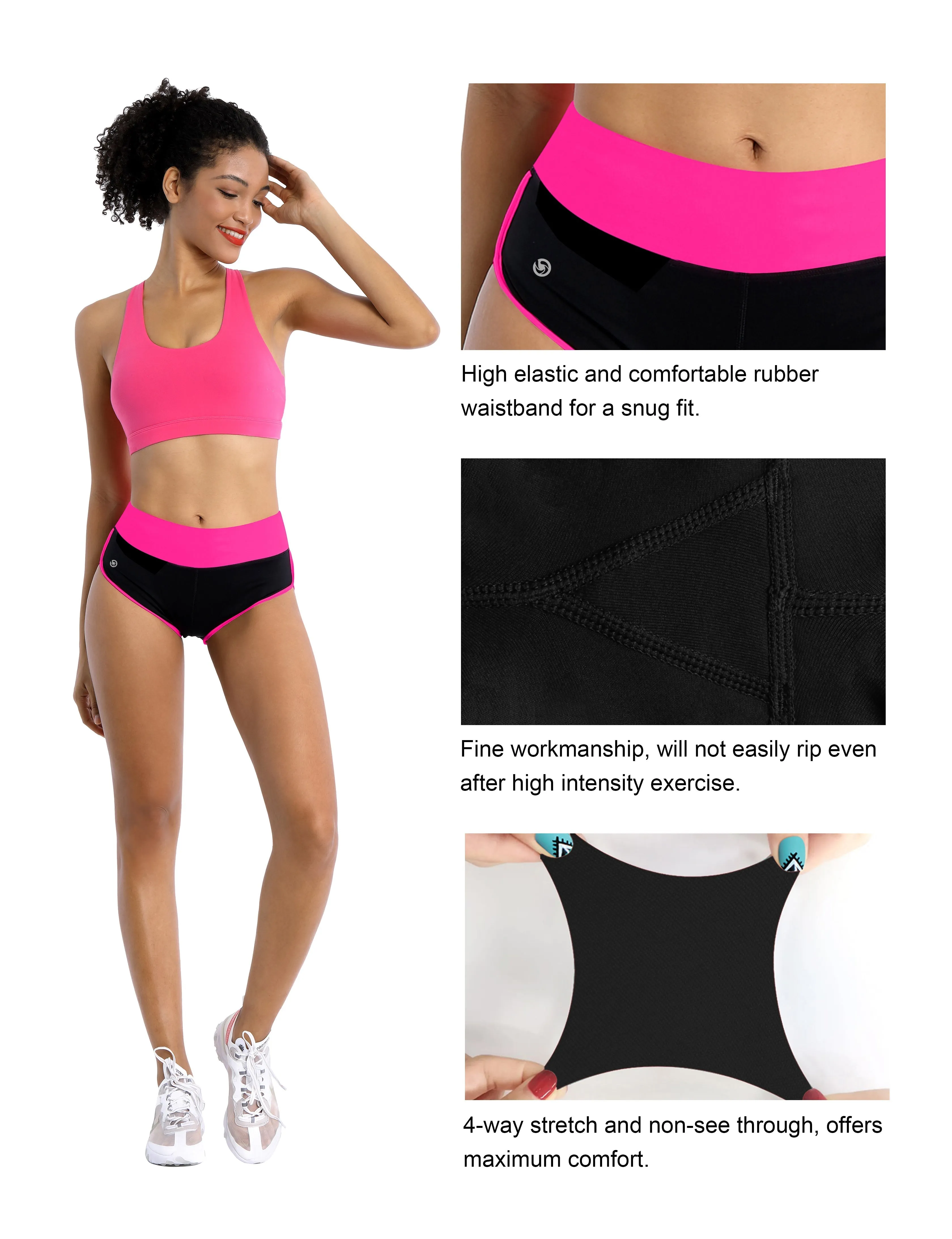 030 Sexy Booty Jogging Shorts pink_black_Jogging