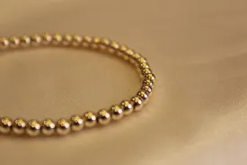 14k gold filled beaded bracelet