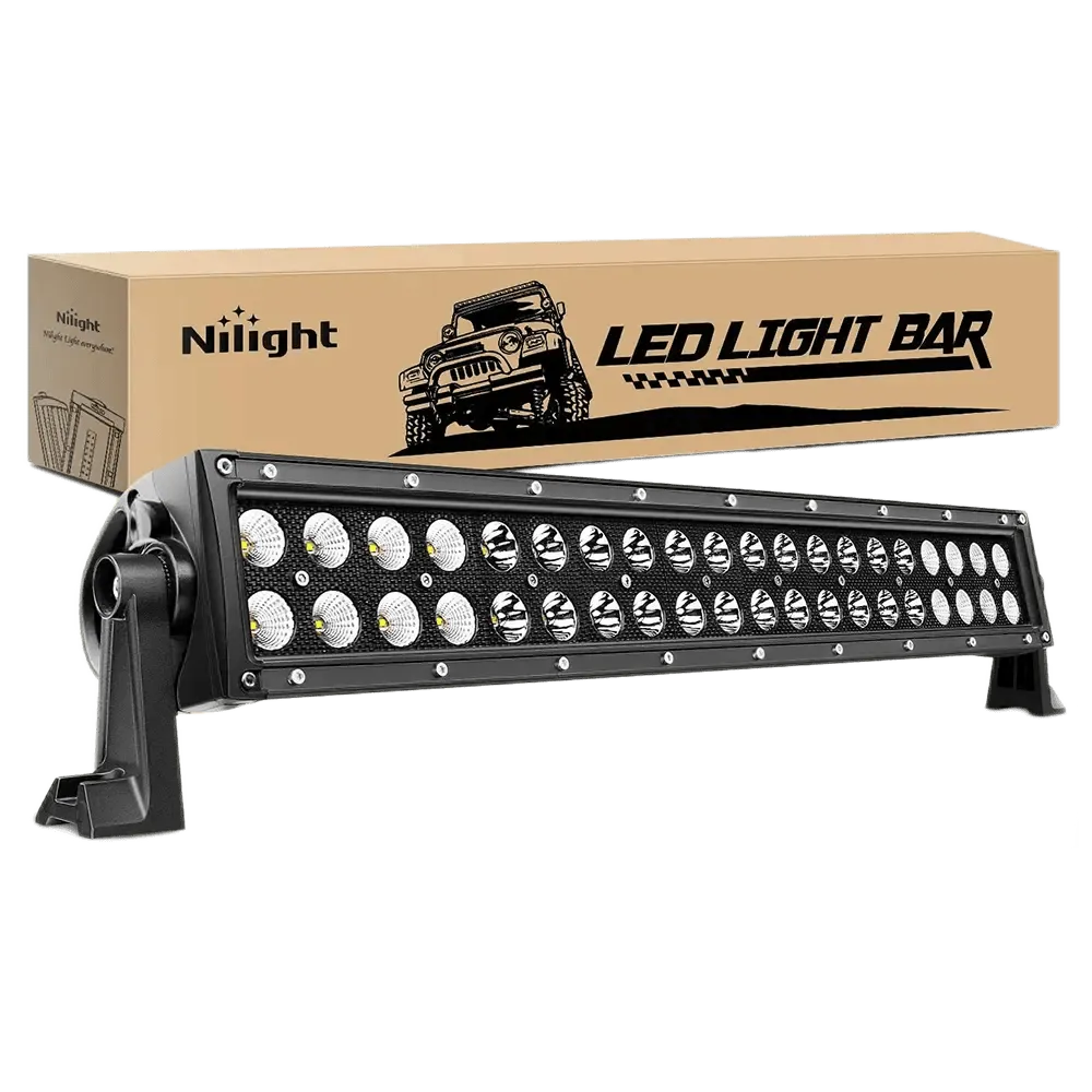22 Inch 120W Double Row Black Spot Flood LED Light Bar