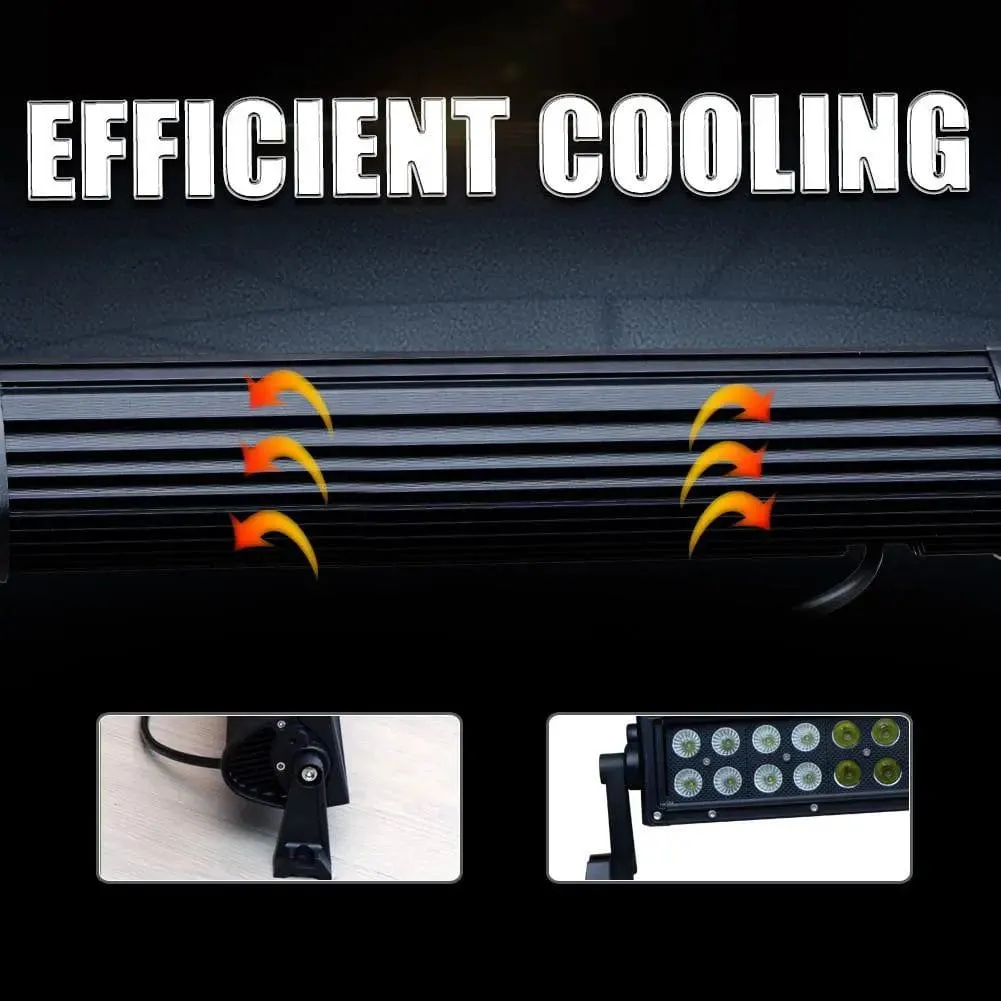 22 Inch 120W Double Row Black Spot Flood LED Light Bar
