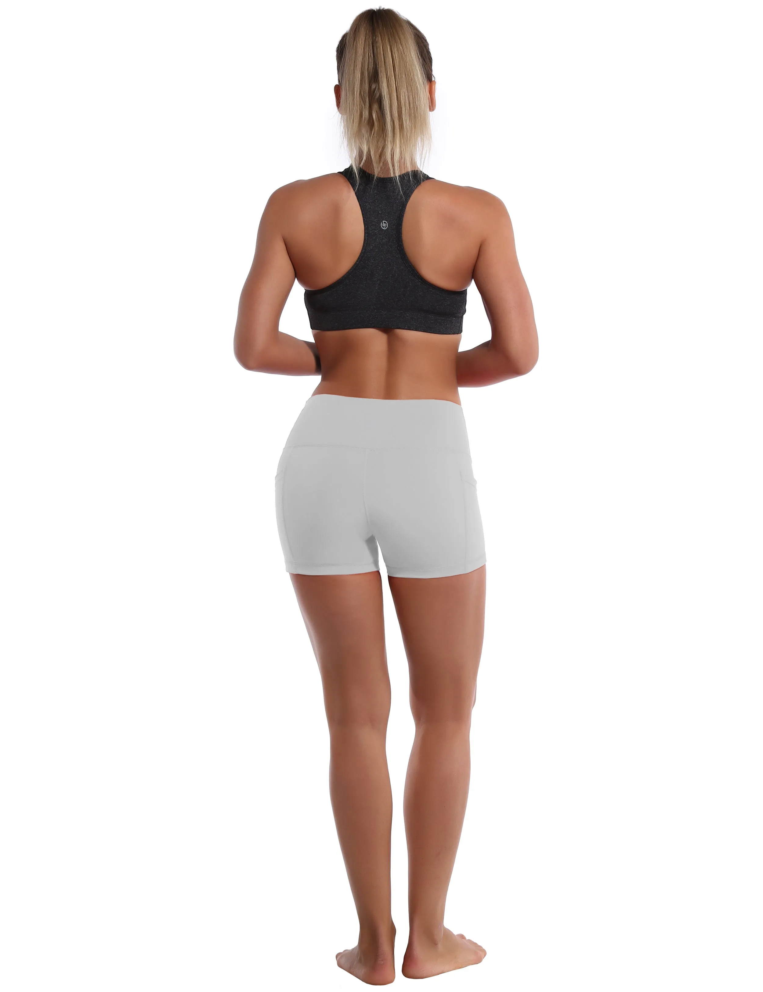 2.5" Side Pockets Jogging Shorts lightgray_Jogging
