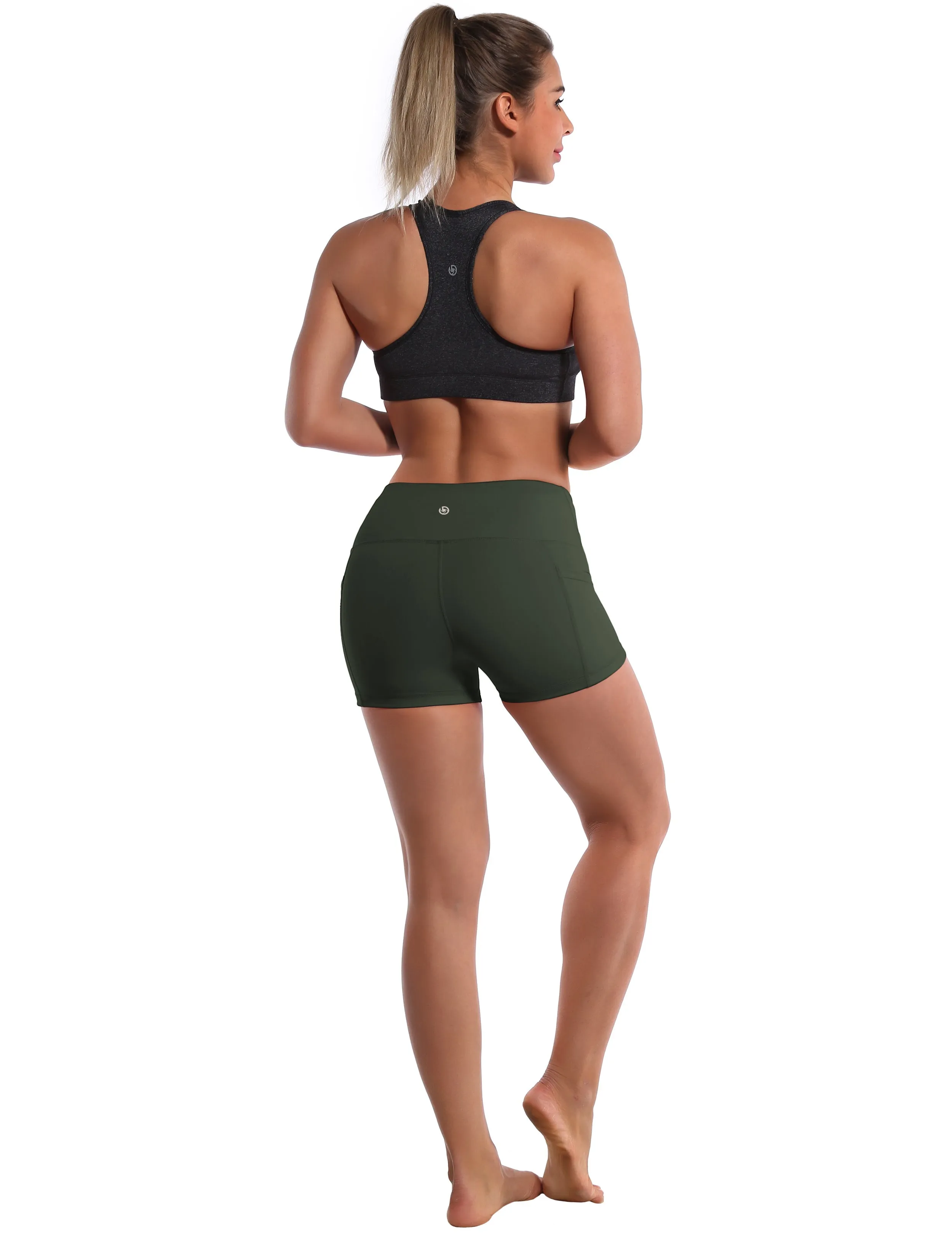 2.5" Side Pockets Jogging Shorts olivegray_Jogging