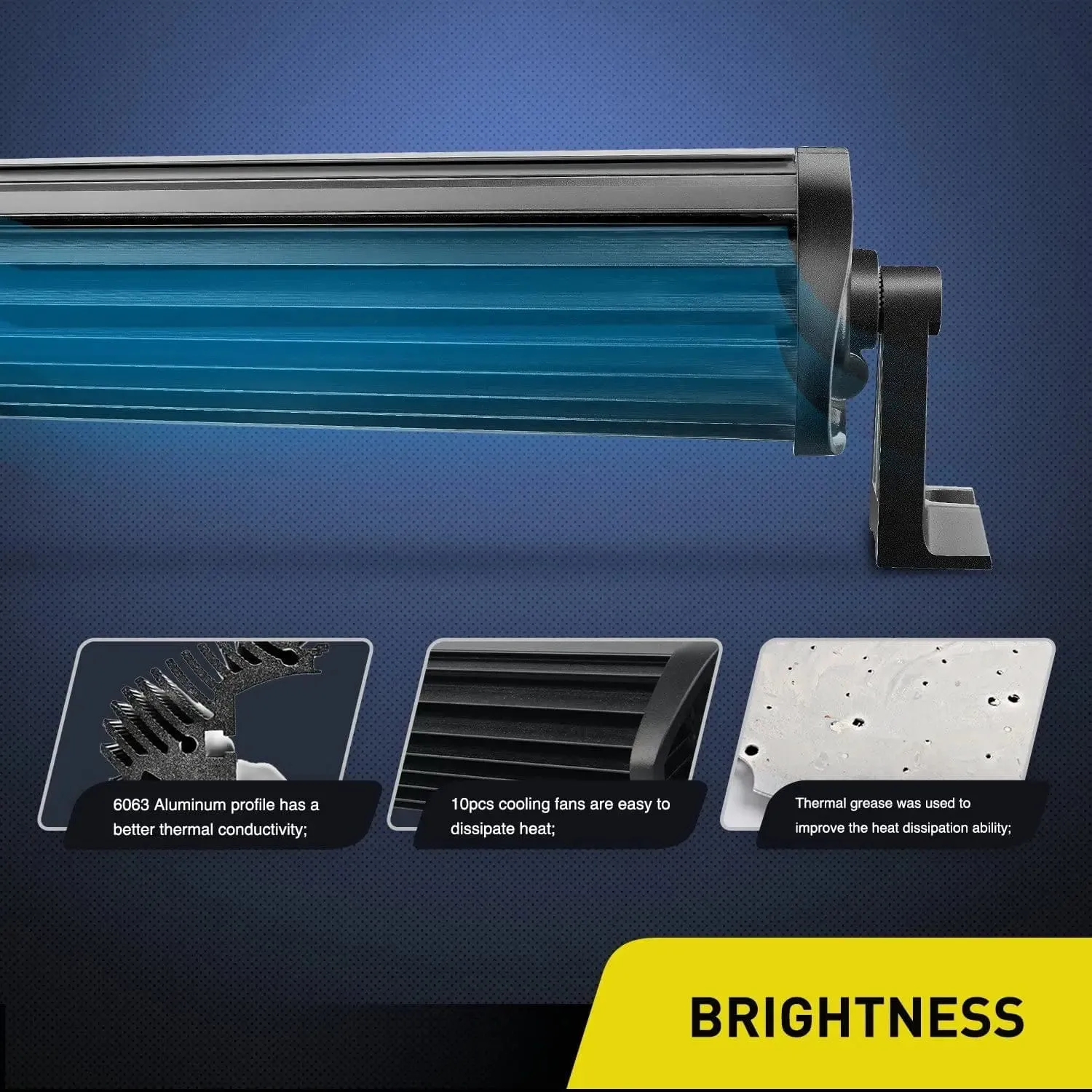 32 Inch 378W 37800LM Triple Row Spot Flood LED Light Bar