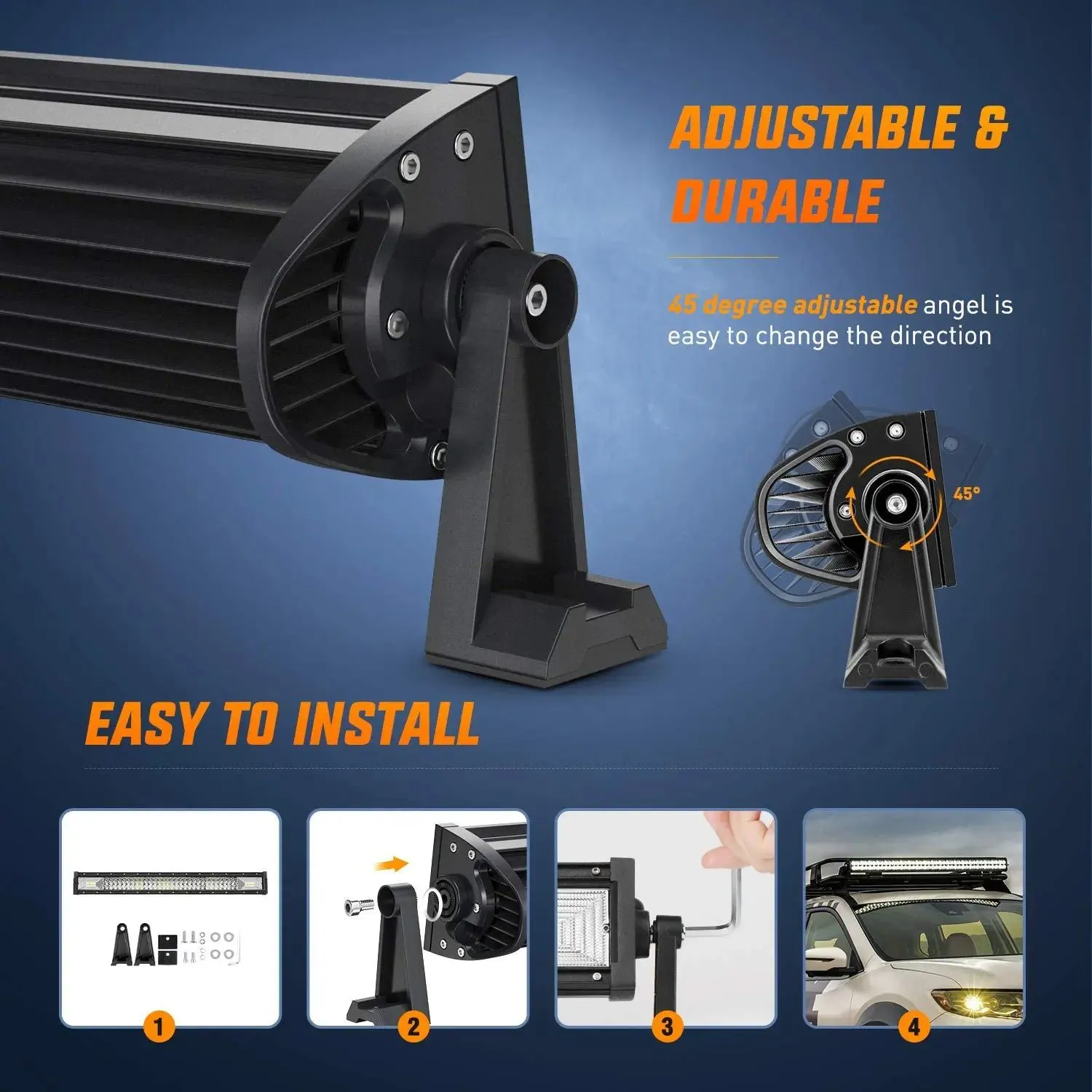32 Inch 378W 37800LM Triple Row Spot Flood LED Light Bar