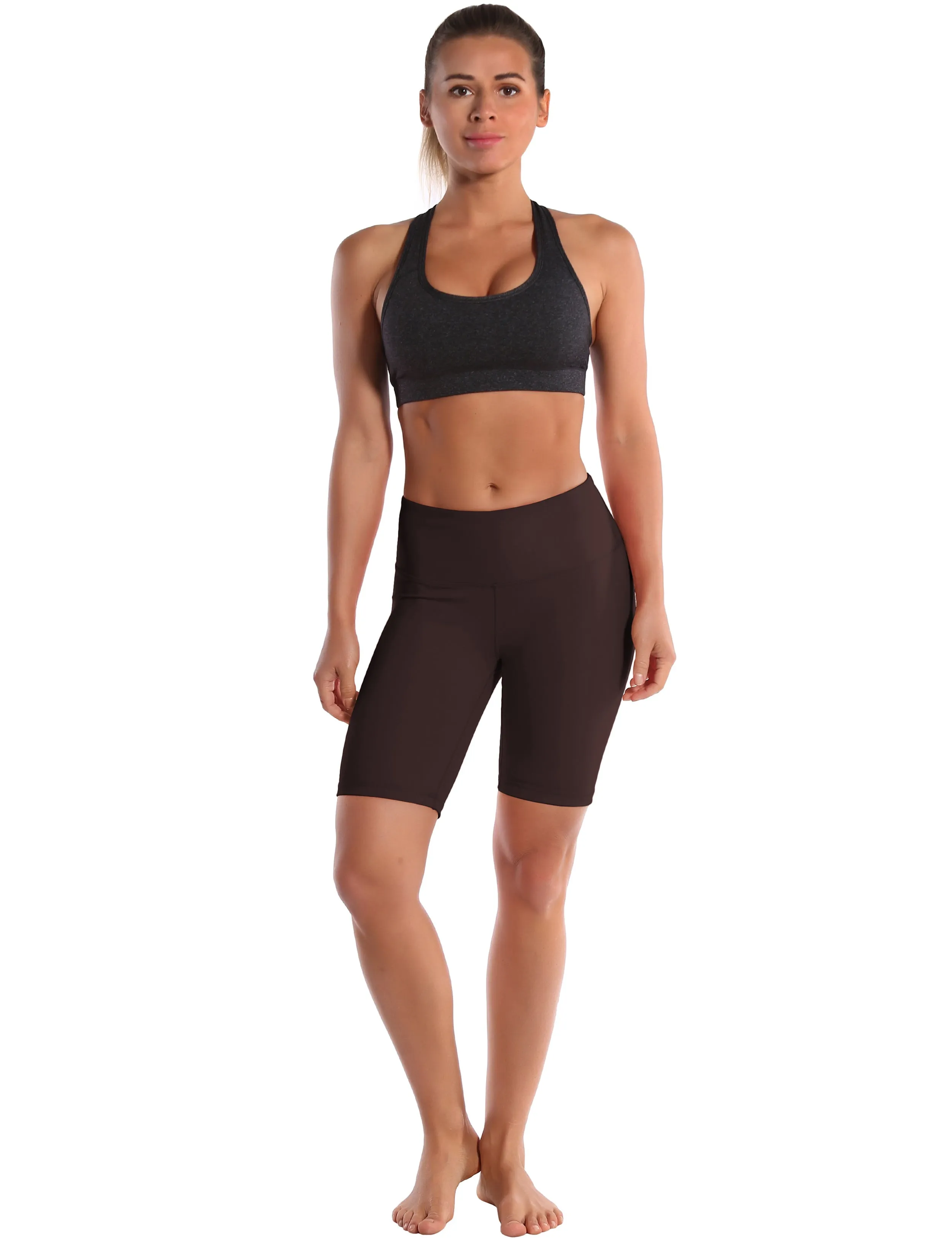 8" High Waist Jogging Shorts mahoganymaroon_Jogging