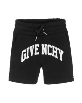 Baby Boys Black Varsity Shorts