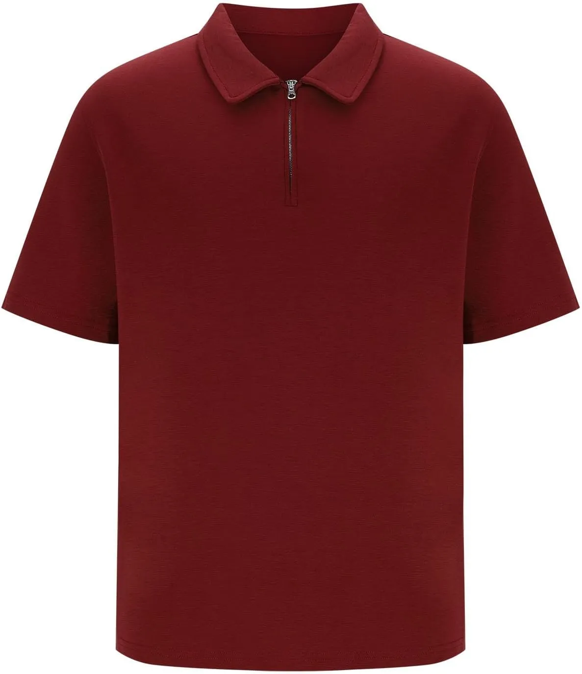 Big and Tall Polo Shirts for Men Cotton Short Sleeve Quarter Zipper Collar Shirts Casual Fashion Oversized Tops