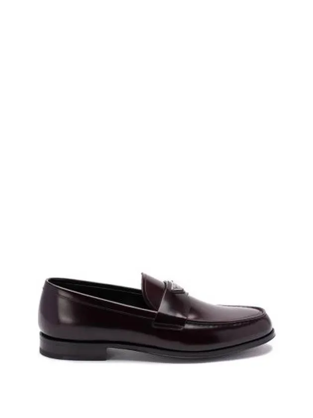 Brushed Leather Loafers Brown