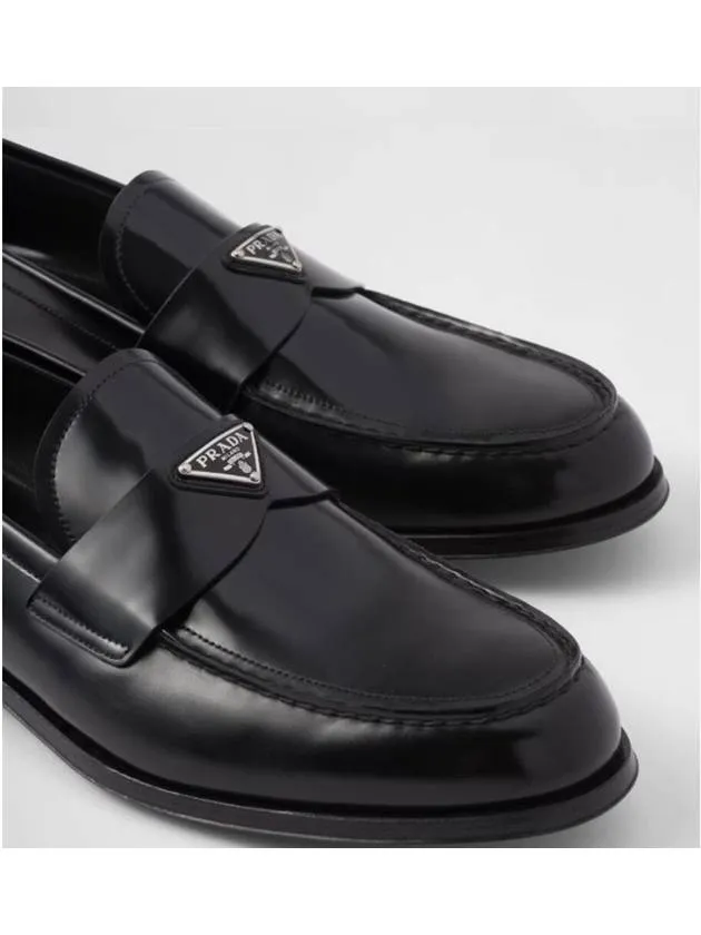 Brushed Leather Loafers Brown