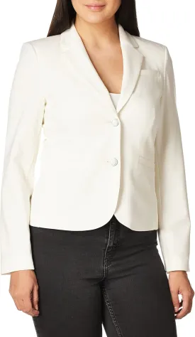 Calvin Klein Women's Two Button Lux Blazer (Petite, Standard, & Plus)