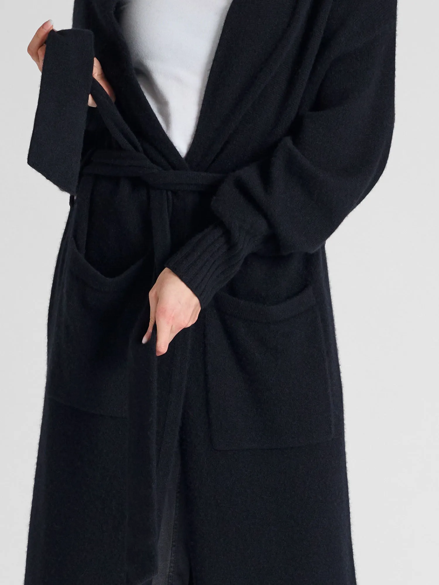 Cashmere coat "Trench" - black