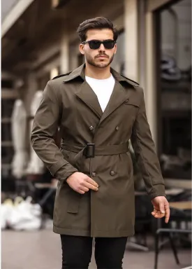 [Chicago] Cocoa Double Breasted Water Repellent Trench Coat