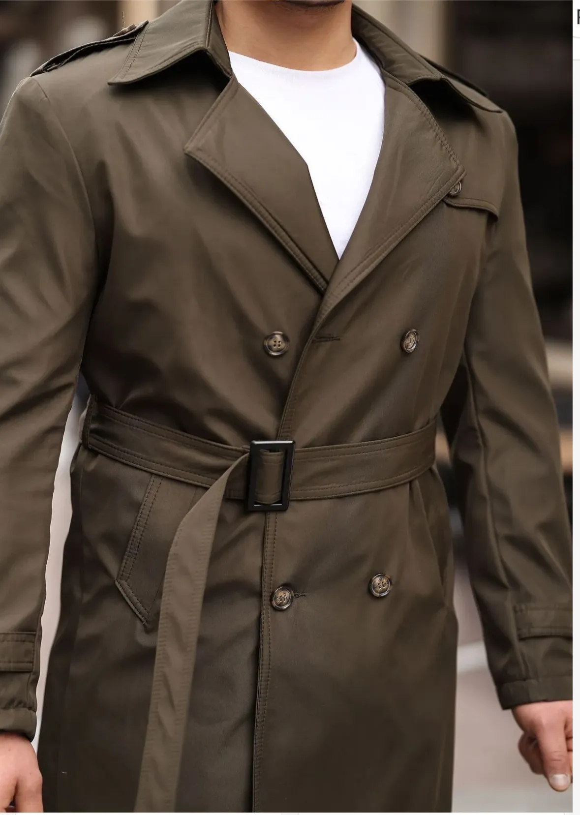 [Chicago] Cocoa Double Breasted Water Repellent Trench Coat