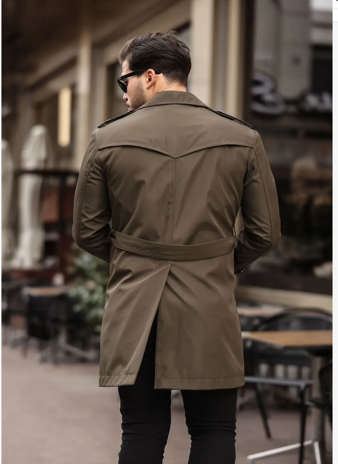 [Chicago] Cocoa Double Breasted Water Repellent Trench Coat