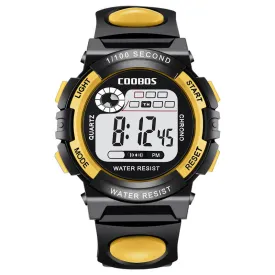 Children's Watch Seven Colors Noctilucent Waterproof Multifunctional Electronic Watch for Boys and Girls