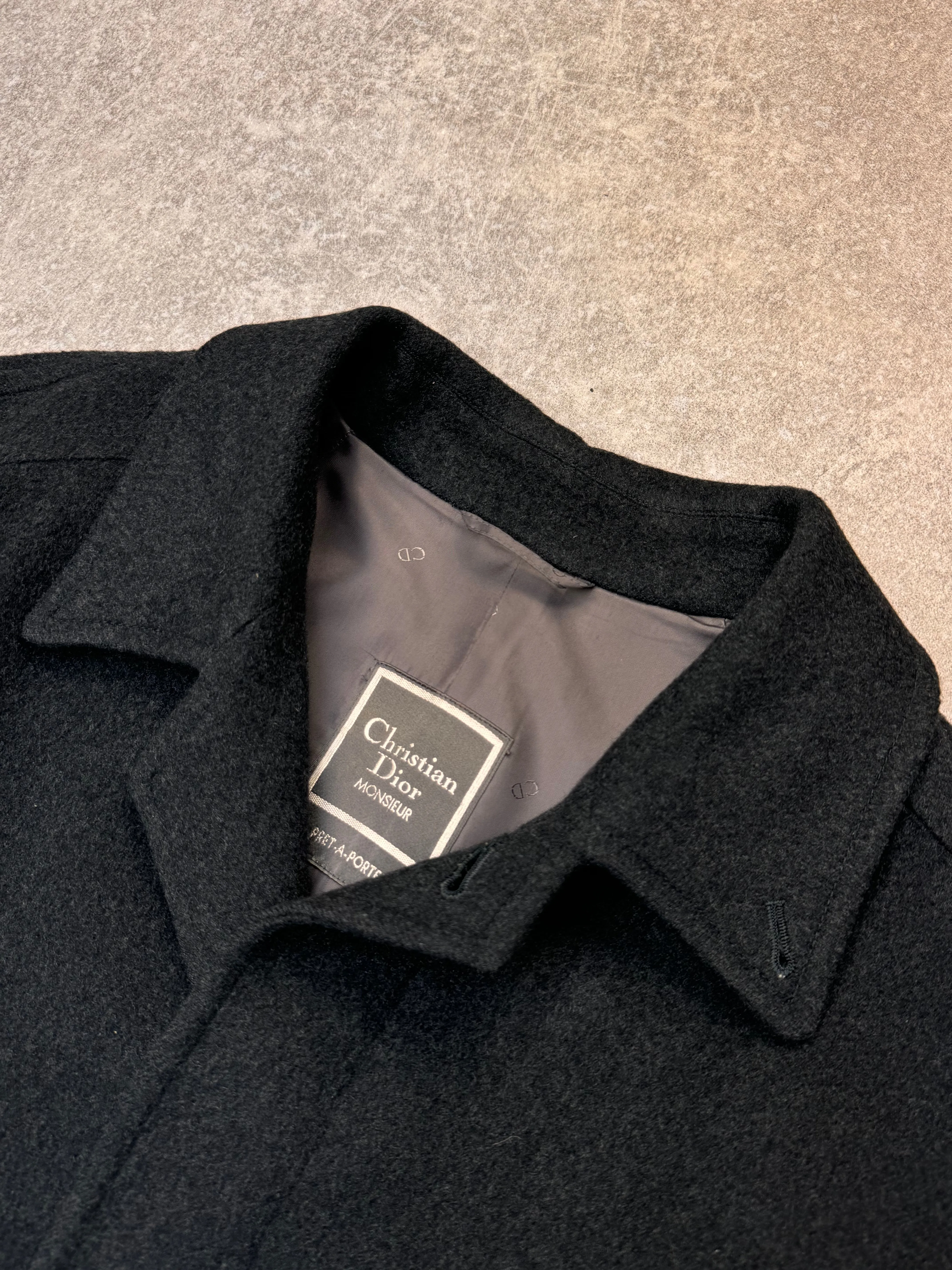 Christian Dior Grey Wool Trench Coat