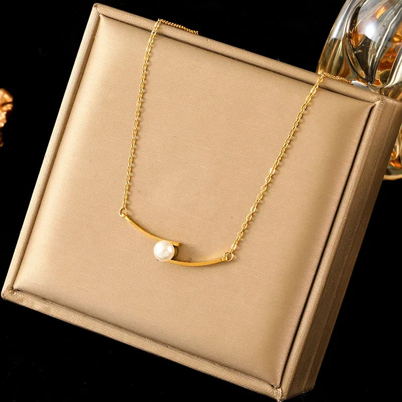 EILIECK 316L Stainless Steel Colorful Crystal Pendant Necklace