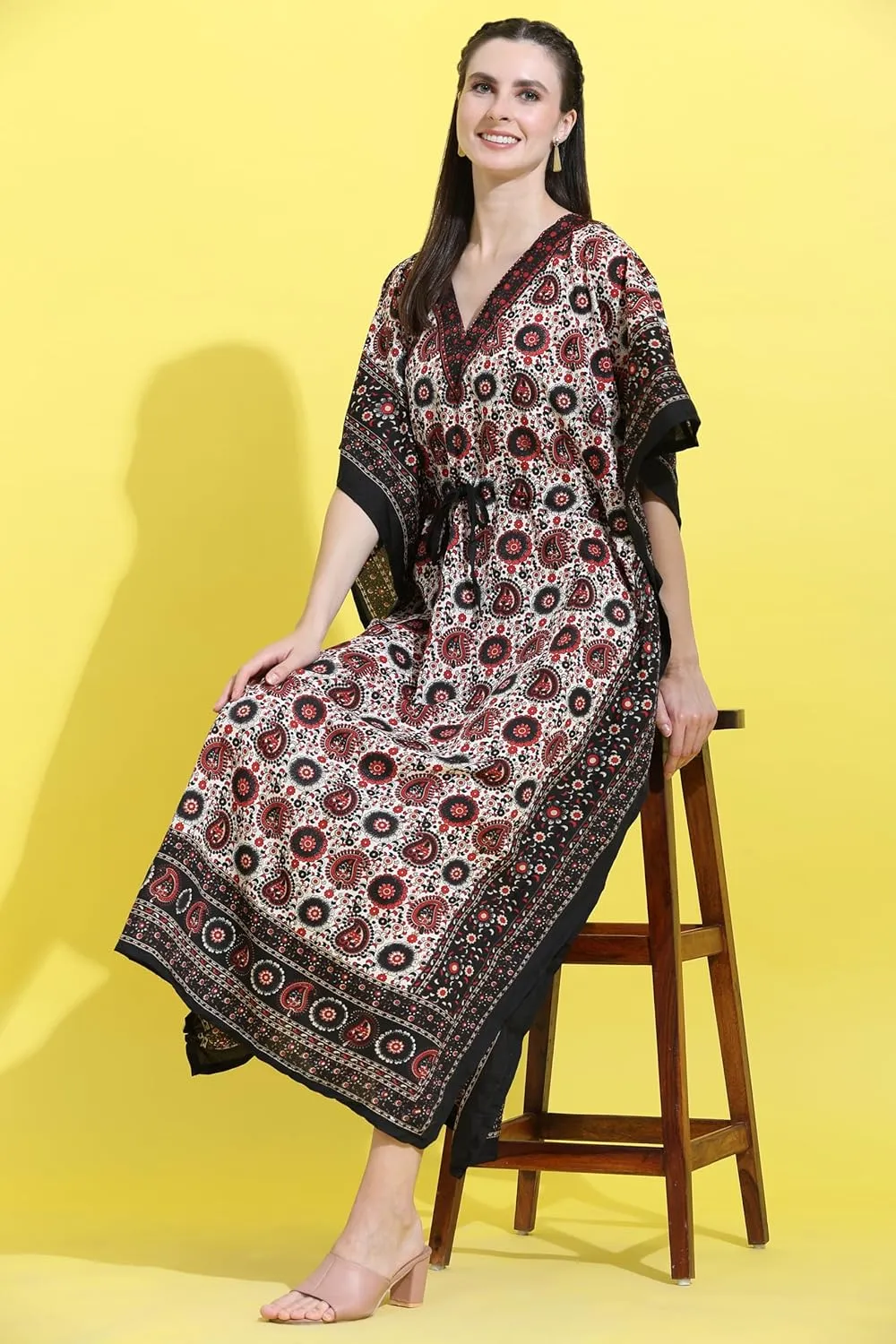 Embrace the Flow and Freedom of This Stunning Long Kaftan Perfect for Those Sunny Days or Cozy Nights