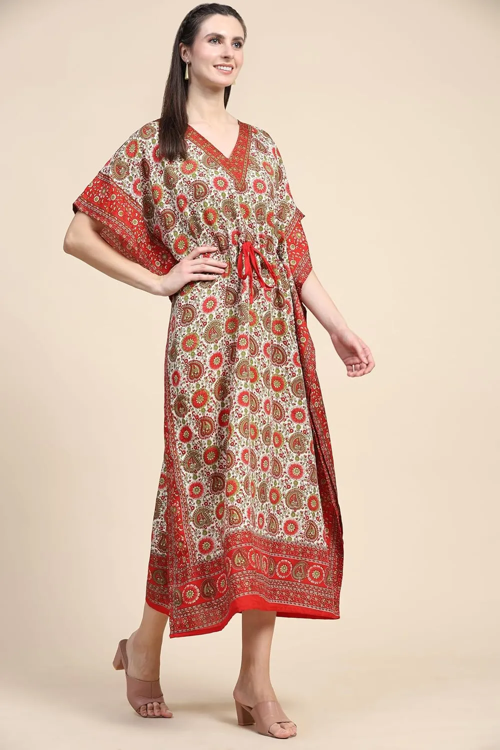 Embrace the Flow and Freedom of This Stunning Long Kaftan Perfect for Those Sunny Days or Cozy Nights