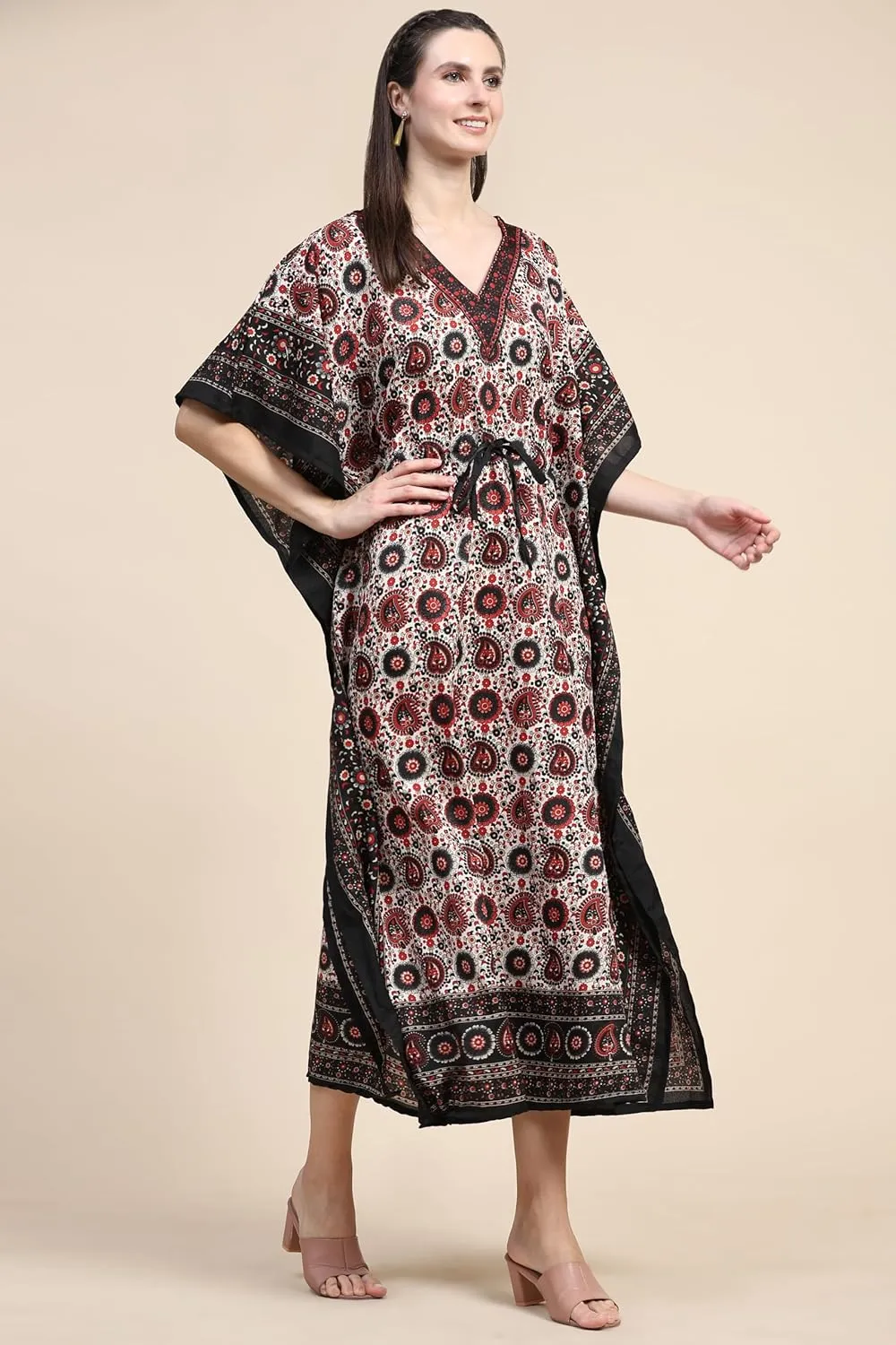 Embrace the Flow and Freedom of This Stunning Long Kaftan Perfect for Those Sunny Days or Cozy Nights