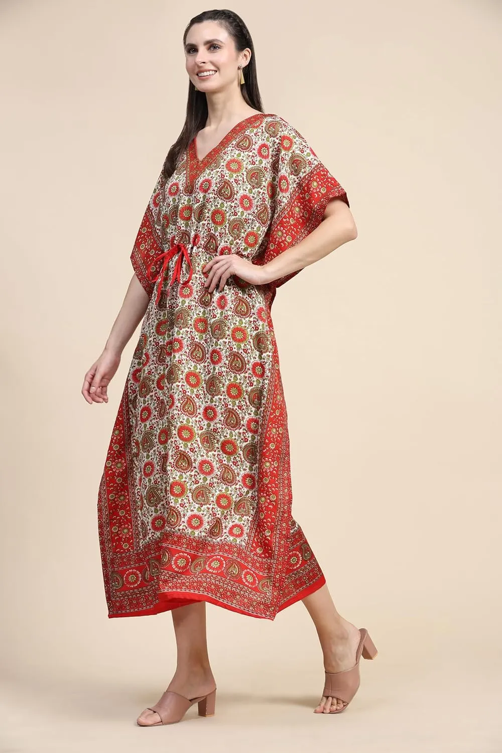 Embrace the Flow and Freedom of This Stunning Long Kaftan Perfect for Those Sunny Days or Cozy Nights