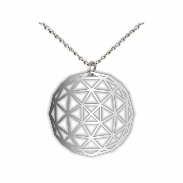 Geodesic Dome Pendant Necklace