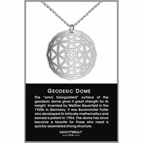 Geodesic Dome Pendant Necklace