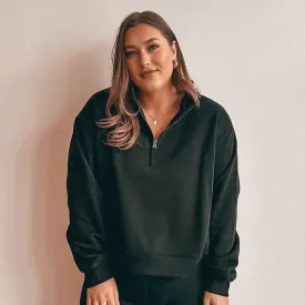 Heritage Quarter Zip Pullover [Black]