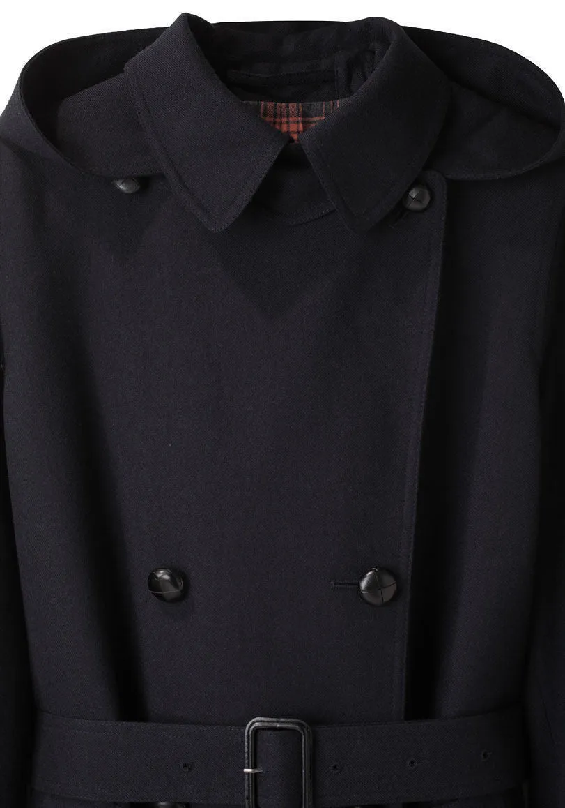 Hooded Wool Trench