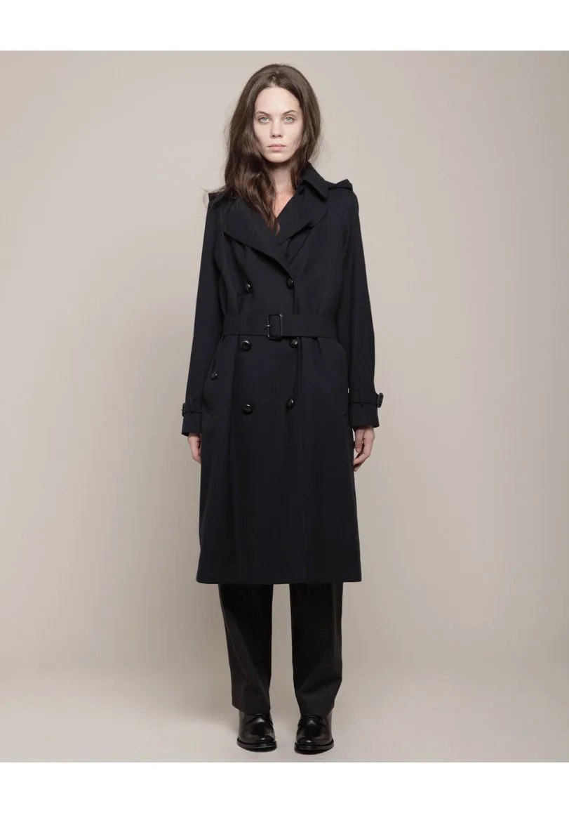 Hooded Wool Trench