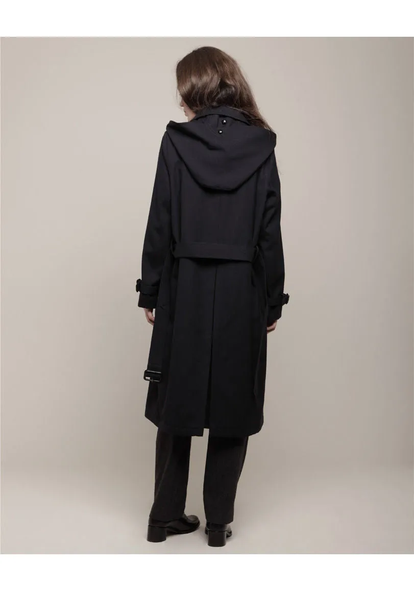 Hooded Wool Trench