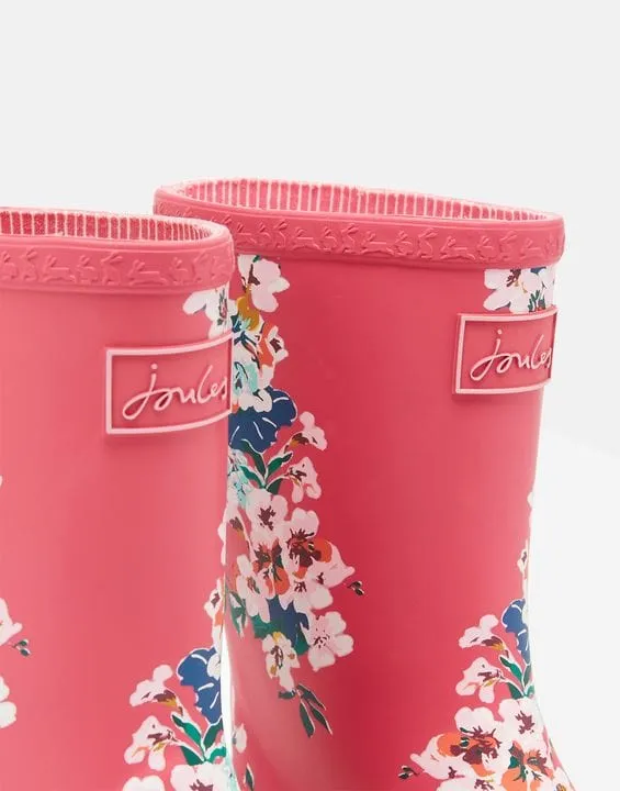 Joules Pink Floral Flexible Printed Welly