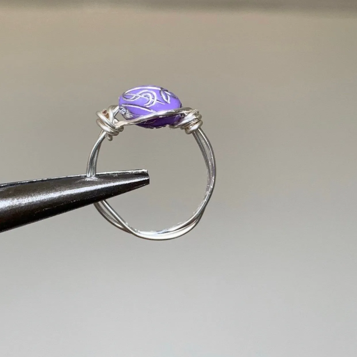 Lilac Wire Ring