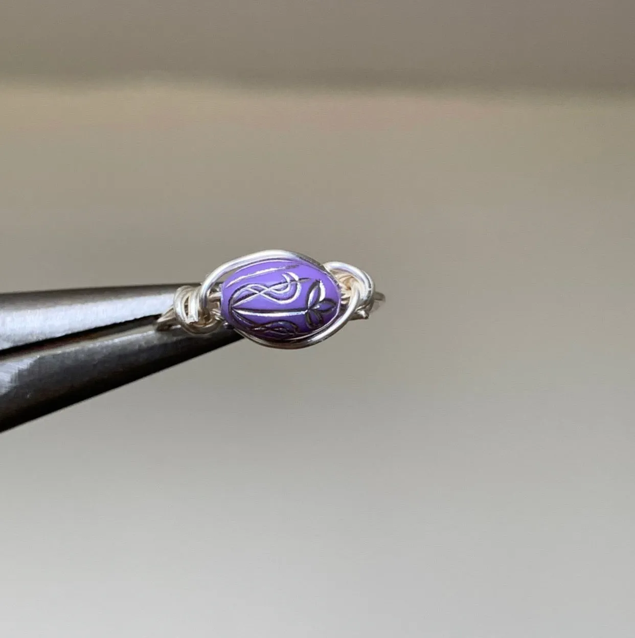 Lilac Wire Ring