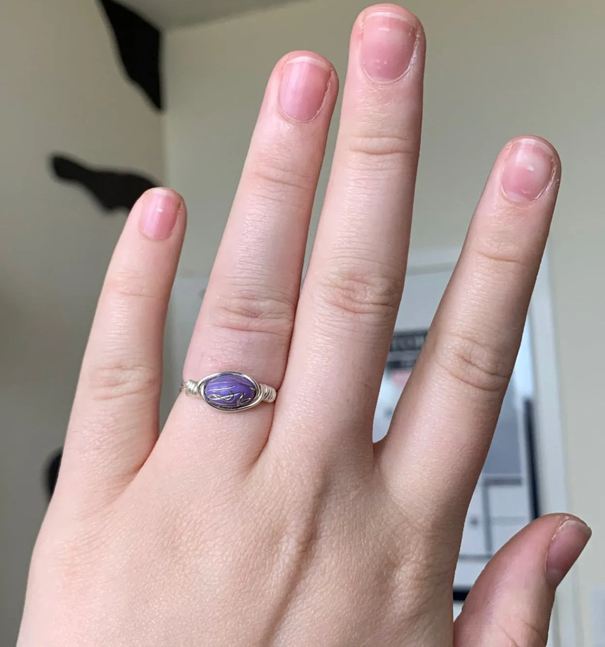 Lilac Wire Ring