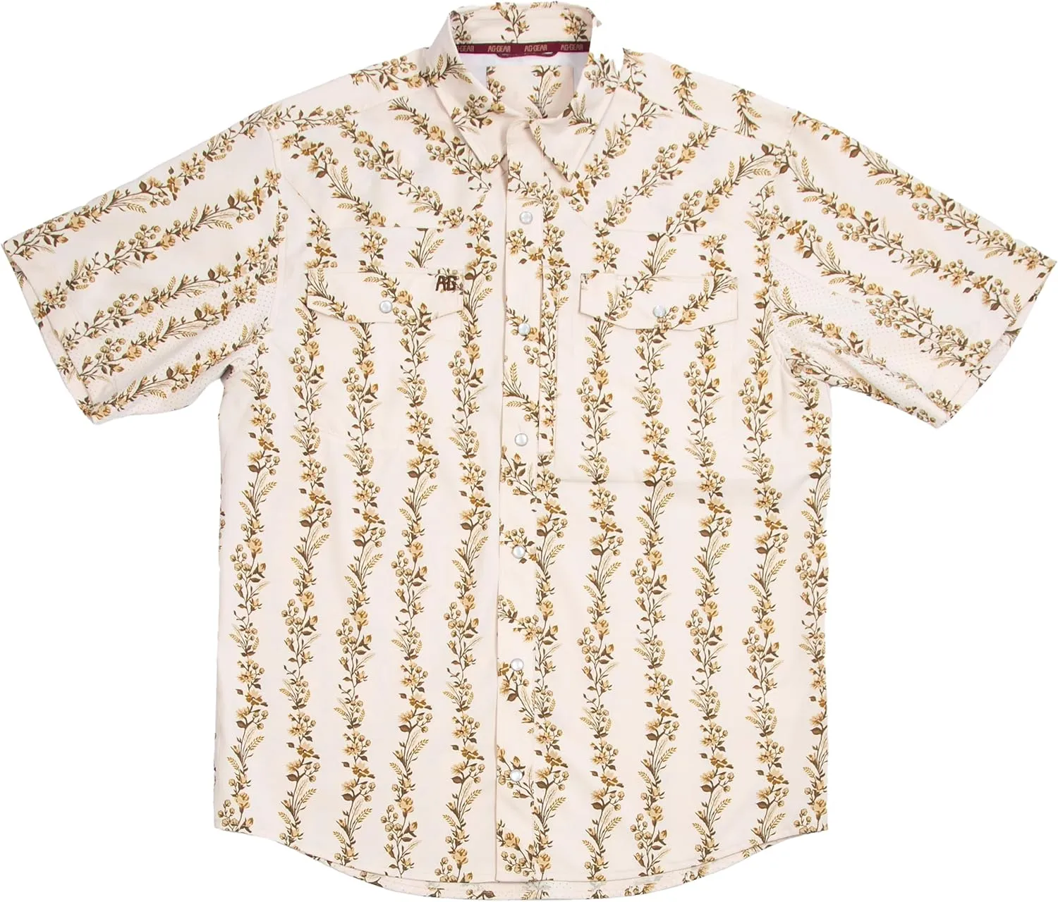 Men's Short Sleeve Stockyard Button Down Shirt, Breathable Performance Work Shirt for Farmers and Ranchers with UPF30