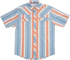 Men's Short Sleeve Stockyard Button Down Shirt, Breathable Performance Work Shirt for Farmers and Ranchers with UPF30