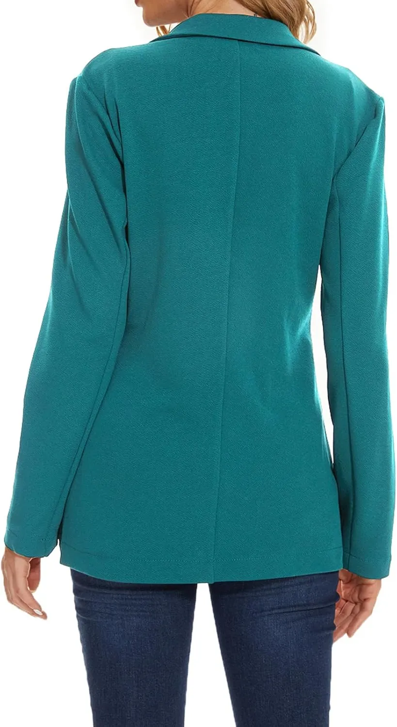 MINTLIMIT Blazers for Women Casual Long Sleeve Open Front Cardigan Button Work Office Blazers Jackets with Pockets