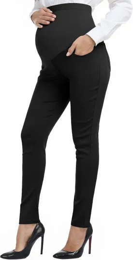 PACBREEZE Women's Maternity Pants for Work Capris Casual Comfort and Style Ankle Pants