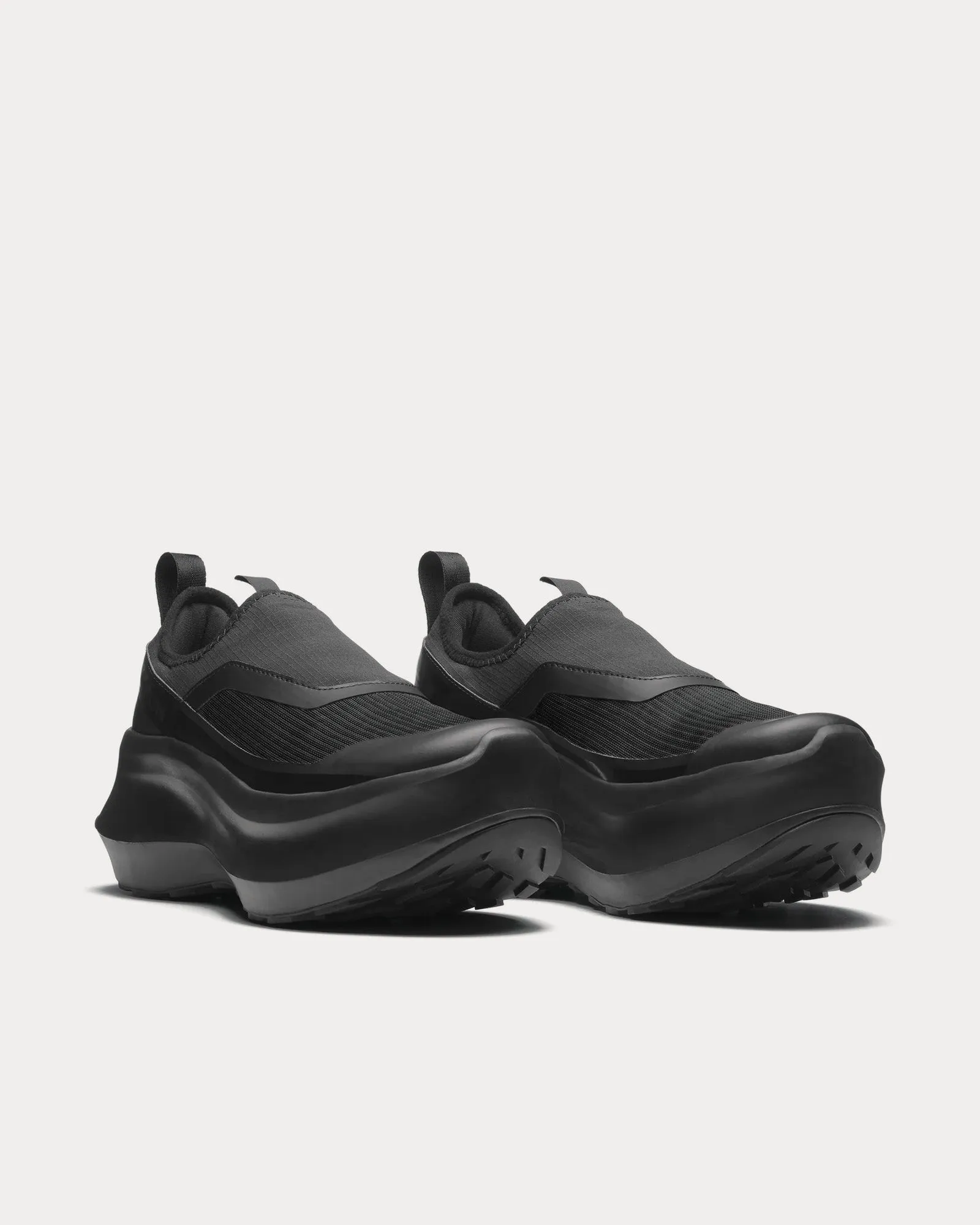 Platform Black Slip On Sneakers
