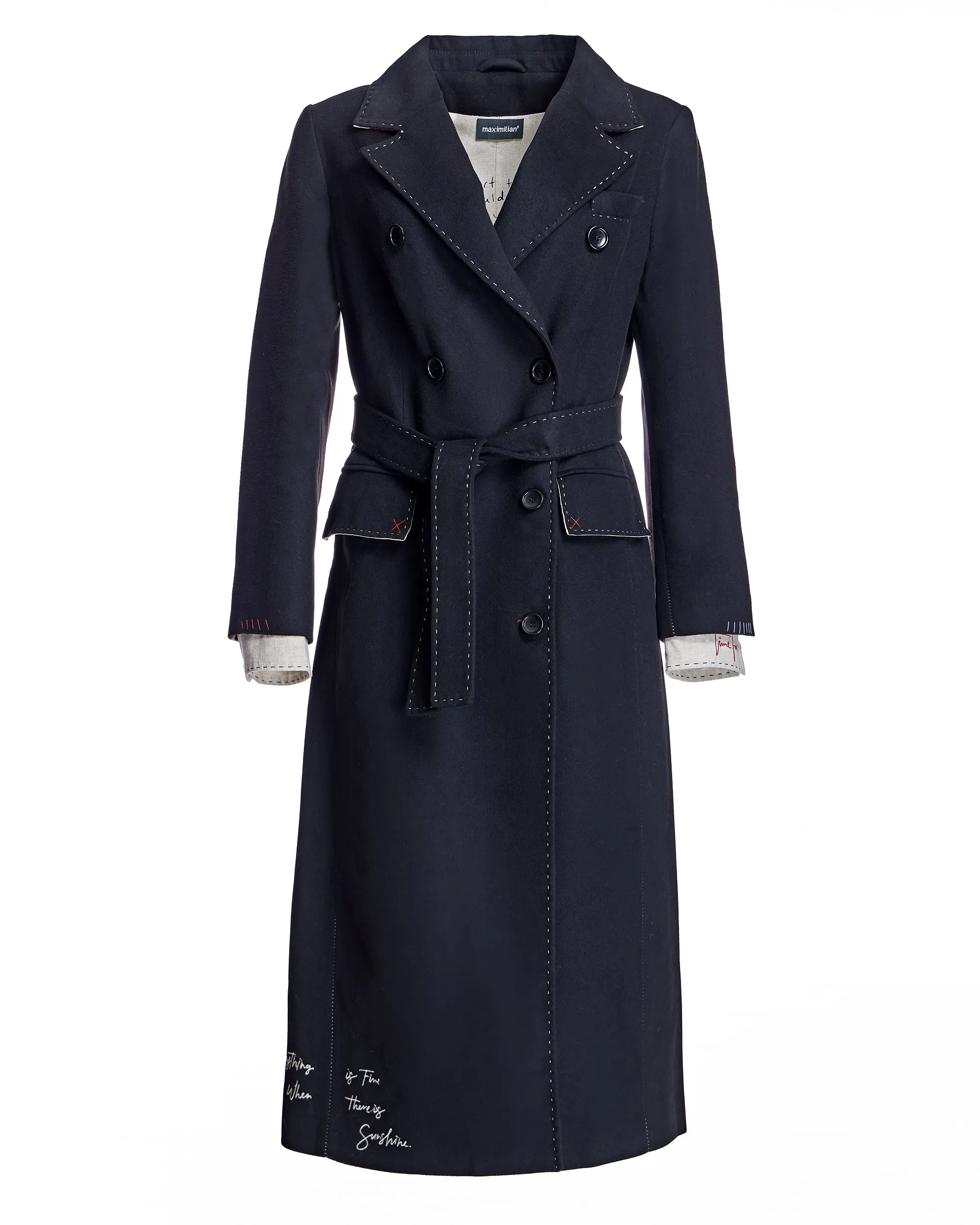 Polyblend Stitched Trench Coat
