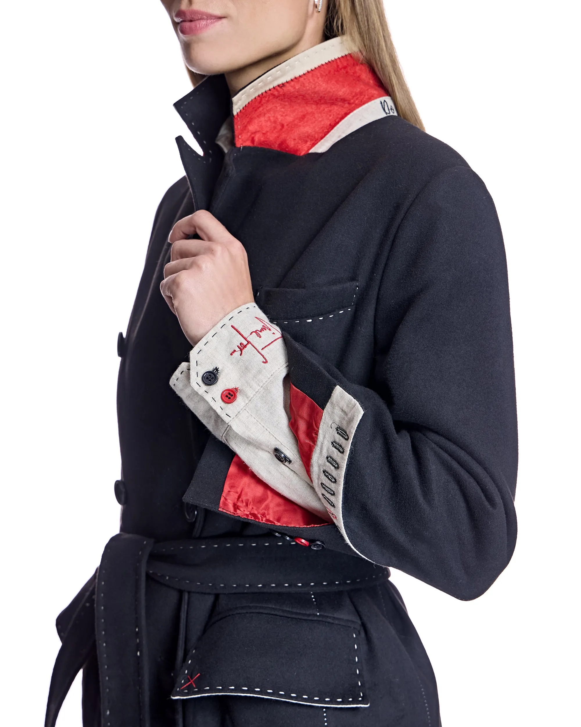 Polyblend Stitched Trench Coat