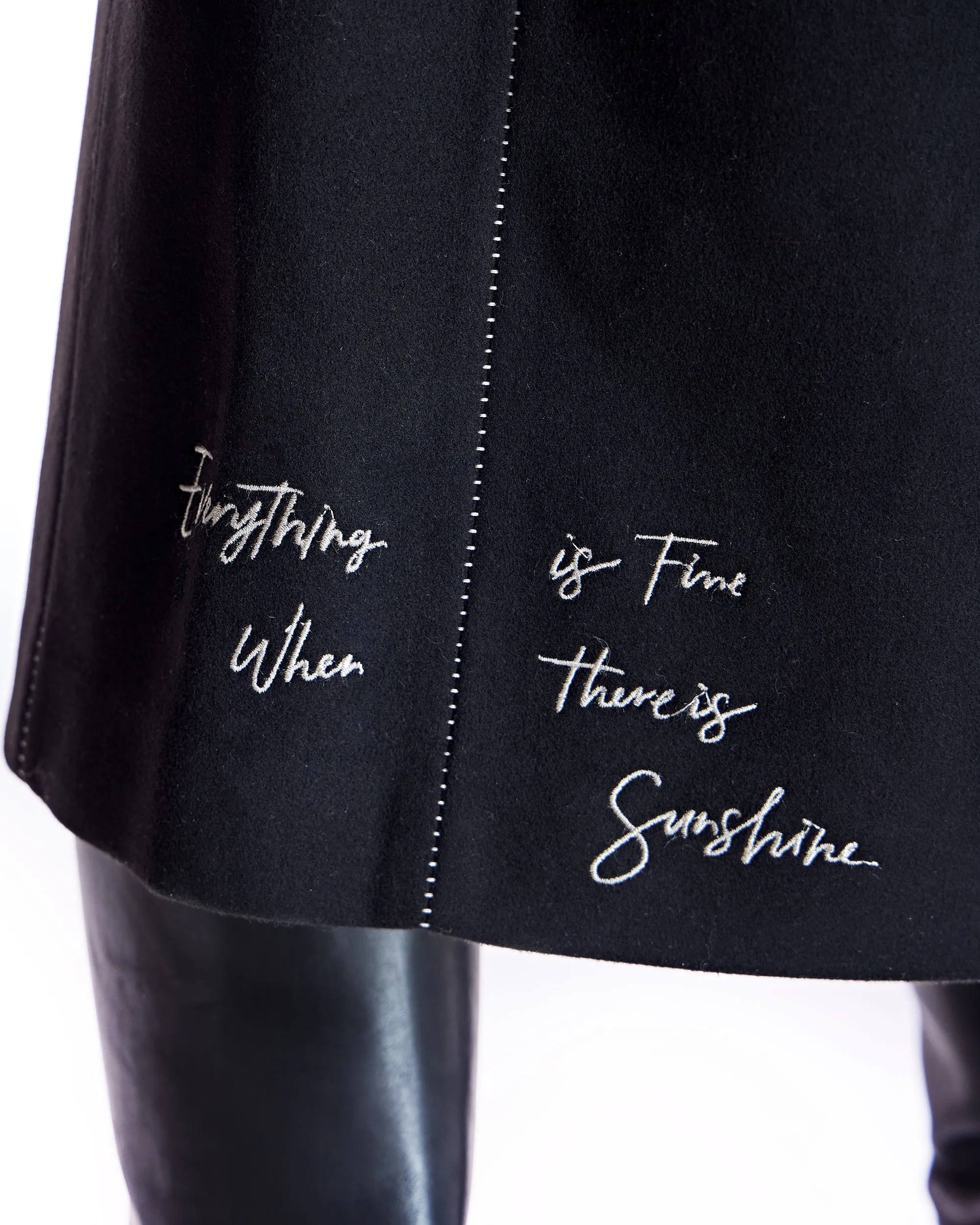 Polyblend Stitched Trench Coat