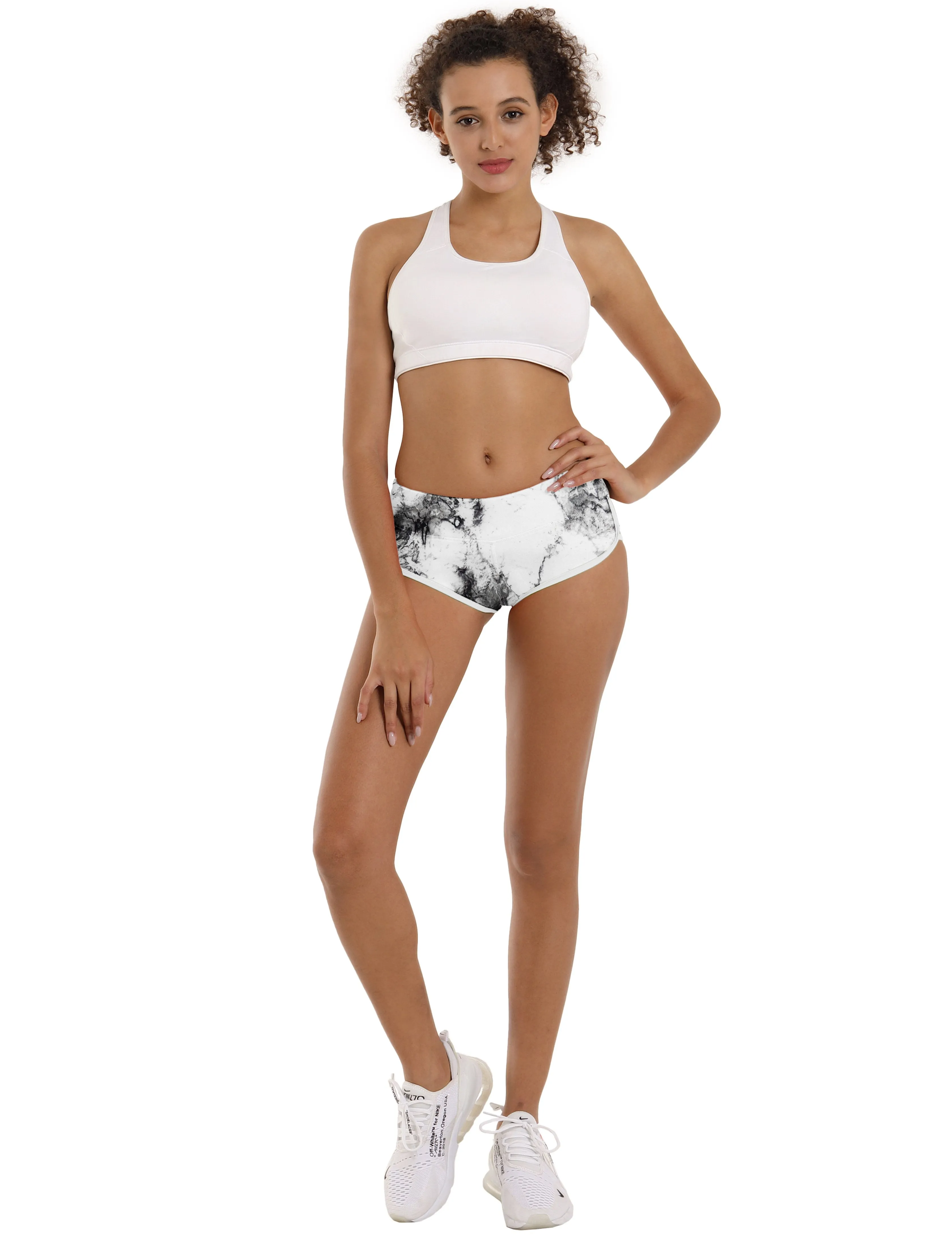 Printed Booty Jogging Shorts arabescato ins_Jogging