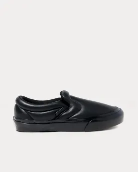 Puffy Black Slip On Sneakers