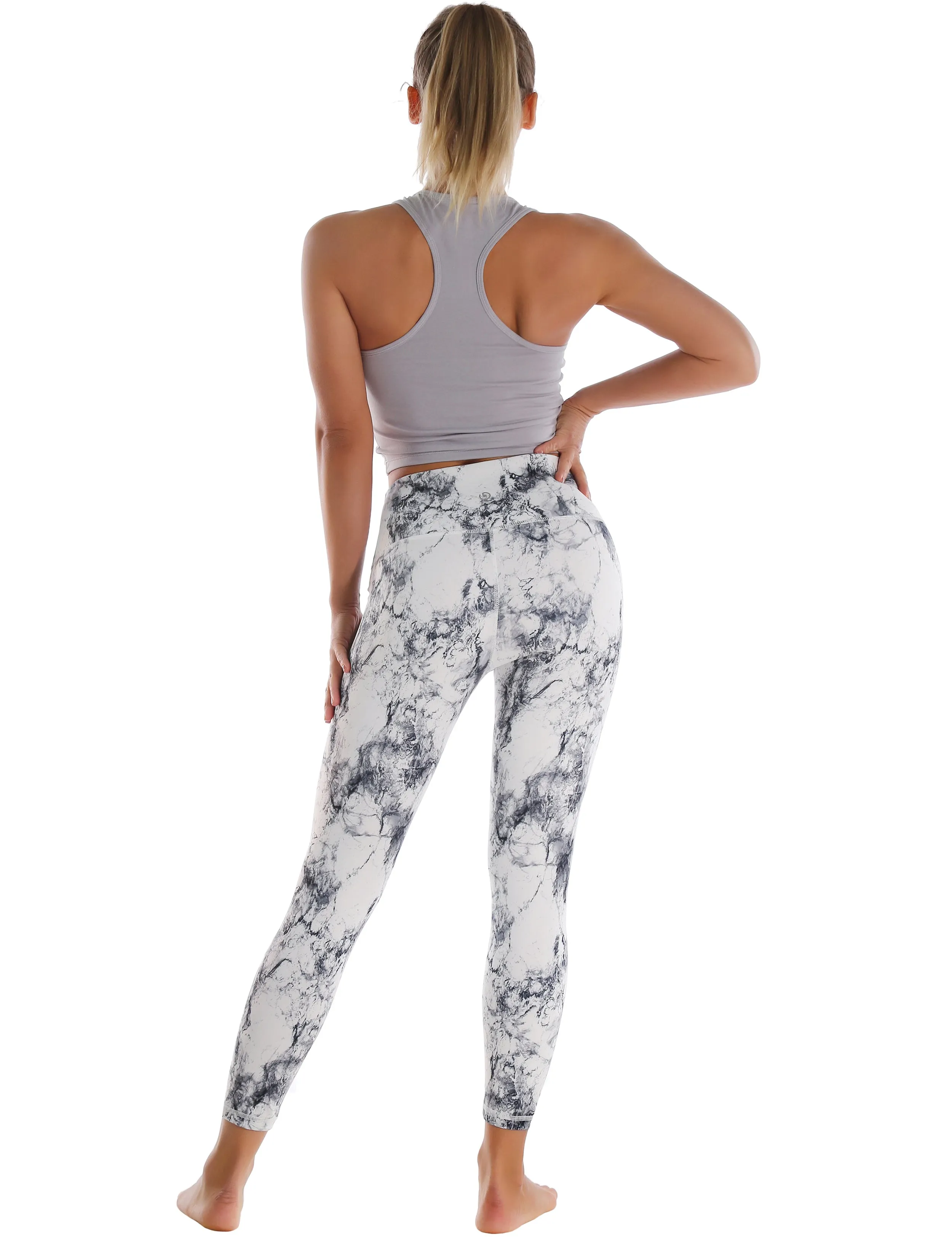 Racerback Athletic Crop Tank Tops heathergray_Golf