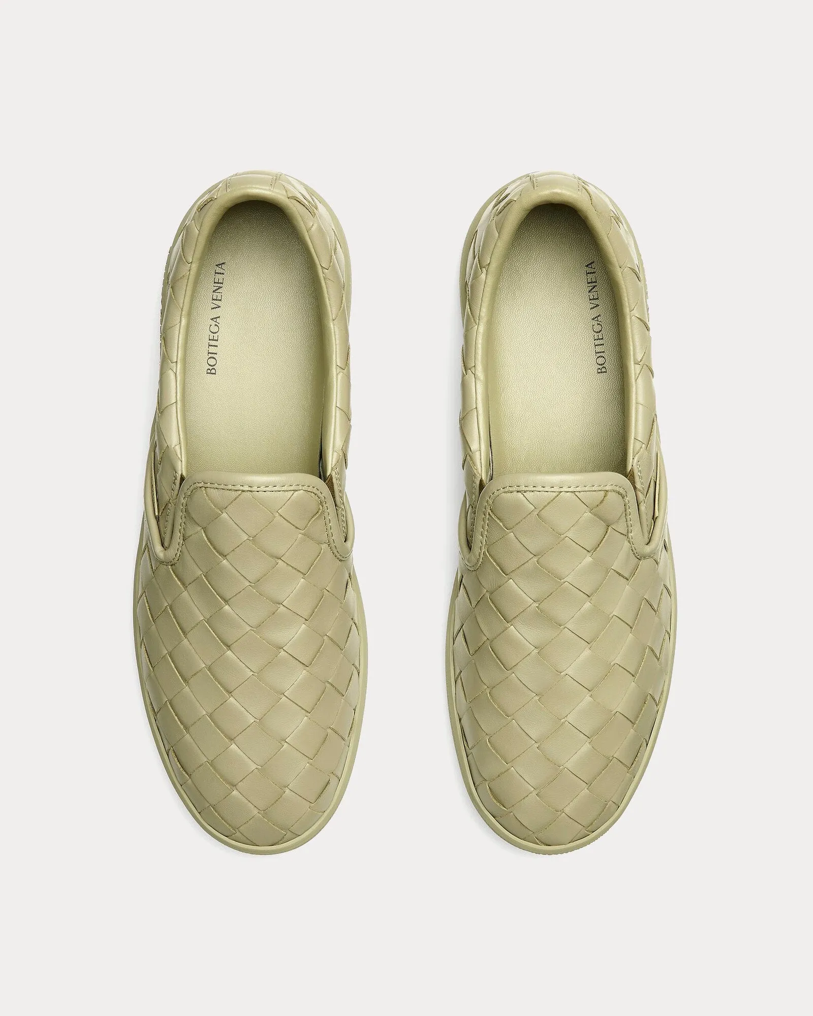 Sawyer Intrecciato Travertine Slip On Sneakers