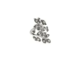 Silver Leaf Ring - Vintage Leaf Ring -  Silver Fern Ring