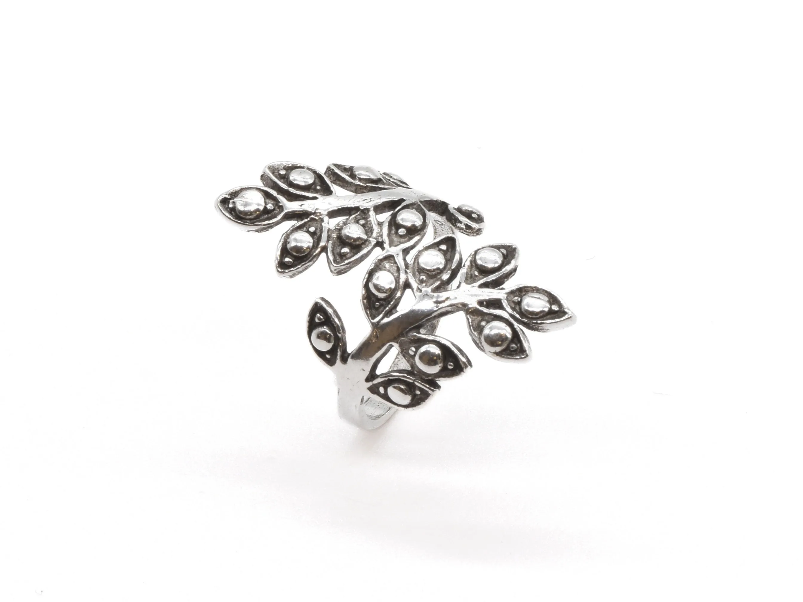 Silver Leaf Ring - Vintage Leaf Ring -  Silver Fern Ring