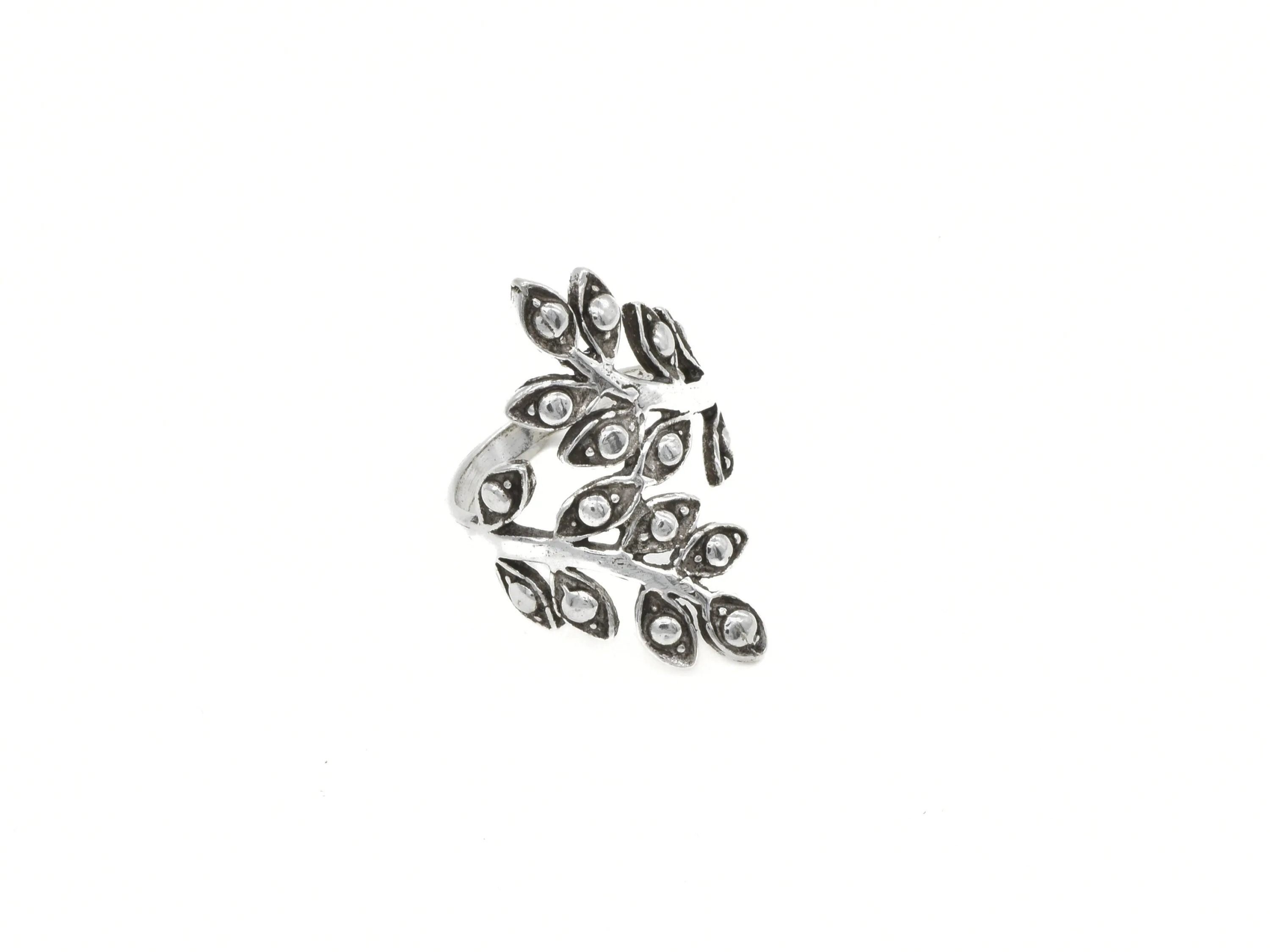 Silver Leaf Ring - Vintage Leaf Ring -  Silver Fern Ring